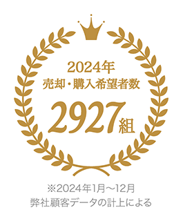 2024年 売却・購入希望者数 2927組 ※2024年1月〜12月 弊社顧客データの計上による