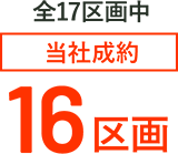 全17区画中 当社成約16区画